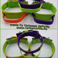 Powerful Collars mit Handgriff in 40mm: lila-limone,  limone-lila, limone-orange