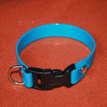 einfaches Halsband mit Klick in türkis