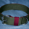 Powerful Collar in 40mm, Zugstopp, oliv-bordeaux