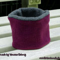 Fleece (kein Antipilling!): violett - dunkelgrau