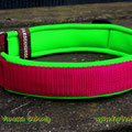 Zugstopp in pink mit Neopren in neongrün