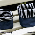 Regenstoff / Fleece (kein Antipilling!): marine - Zebra
