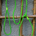 Kurze Retrieverleine in neon-grün, 6mm, ohne Beschläge
