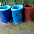 3 Fleeceloops in: nachtblau-aqua, petrol-aqua & haselnuss-cognac