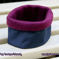 Regenstoff / Fleece (kein Antipilling!): marine - violett