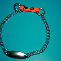 Kettenhalsband mit Zugstopp in signal-orange
