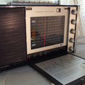 This radio has Am, Fm, SW1,SW2, Mb, Air, Vhf1, and Vhf2.  It features a fold down dial cover with a world map and timezone dial.