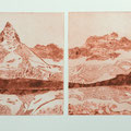 Matterhorn - Radierung - Karborundum/Kaltnadel - 500x700mm