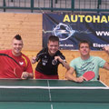 Erstes Training - v.l.: Jack Hunter-Spivey, Christian Scheiber, Christian Saiger