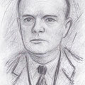 TRUMAN CAPOTE - 20 x 14 cm - mixed media Graphite Aquarelle - CHF 180