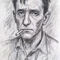 JACK KEROUAK - 20 x 14 cm - mixed media Graphite Aquarelle - CHF 180
