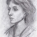 JANE BOWLES - 20 x 14 cm - mixed media Graphite Aquarelle - CHF 180