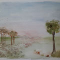 2020. Avondrood, in de sfeer van Jan Mankes 16x22