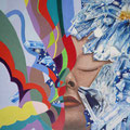 Crystal Face acrylic on canvas, 45.5x38 cm, "18x15  2019