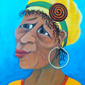 Alte Schachtel: Mathilde  _   (Acryl auf Leinwand, 24 x 30 cm)