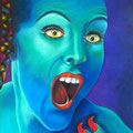 Der letzte Schrei  _   (Pastellkreide, 50 x 65 cm)