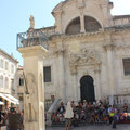 L'église Saint Blaise et la colonne Orlando devant