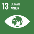 Icon of sustainable goal thirteen: Climate action