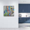 Blooming Riverbank, 80cm x 80cm