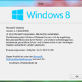 Winver spuckt das neue Windows 8 Logo aus.