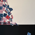 blau-magenta 1, Acryl, Collage, 50x40cm, 2023/106