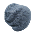 Alpaka-Beanie fine blaugrau