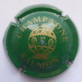 Marque : SALMON N° Lambert : 17 Couleur : Vert et or - Salmon arrondi Description : Montgolfière et nom de la marque Emplacement : 