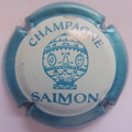 Marque : SALMON N° Lambert : 18k Couleur : Contour bleu pâle, fond blanc Description : Montgolfière et nom de la marque Emplacement : 