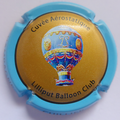 Marque : CUILLER P & F N° Lambert : 28d Couleur : Fond or, contour bleu ciel Description : Montgolfière - nom de la marque  Emplacement : 