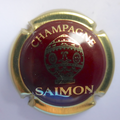 Marque : SALMON N° Lambert : 18p Couleur : Fond prune, contour Or Description : Montgolfière et nom de la marque Emplacement : 