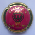 Marque : SALMON N° Lambert : 18v Couleur : Rose foncé, contour or foncé Description : Montgolfière et nom de la marque Emplacement :