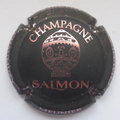 Marque : SALMON N° Lambert : 24 Couleur : Fond noir mat et rosé Description : Montgolfière et nom de la marque Emplacement : 