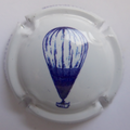 Marque : VEZIEN Marcel N° Lambert : 126 Couleur : Fond blanc, dessin bleu Description : Montgolfière - Nom de la marque  Emplacement : 