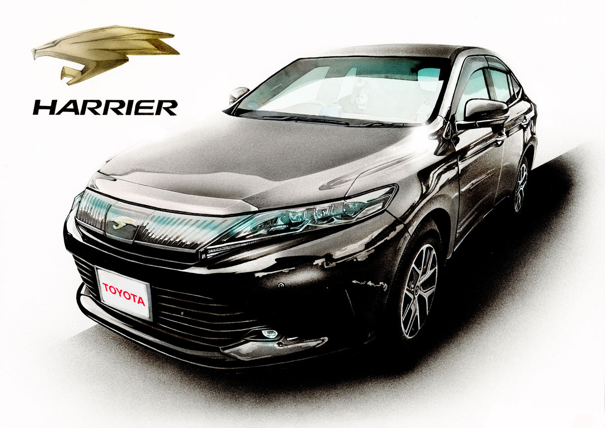トヨタハリアーの車絵イラスト