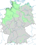 Karte zum Brutvorkommen des Austernfischers (Haematopus ostralegus) in Deutschland im Jahresverlauf.