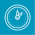 Icon mit Text zum Thema feste Arbeitszeiten