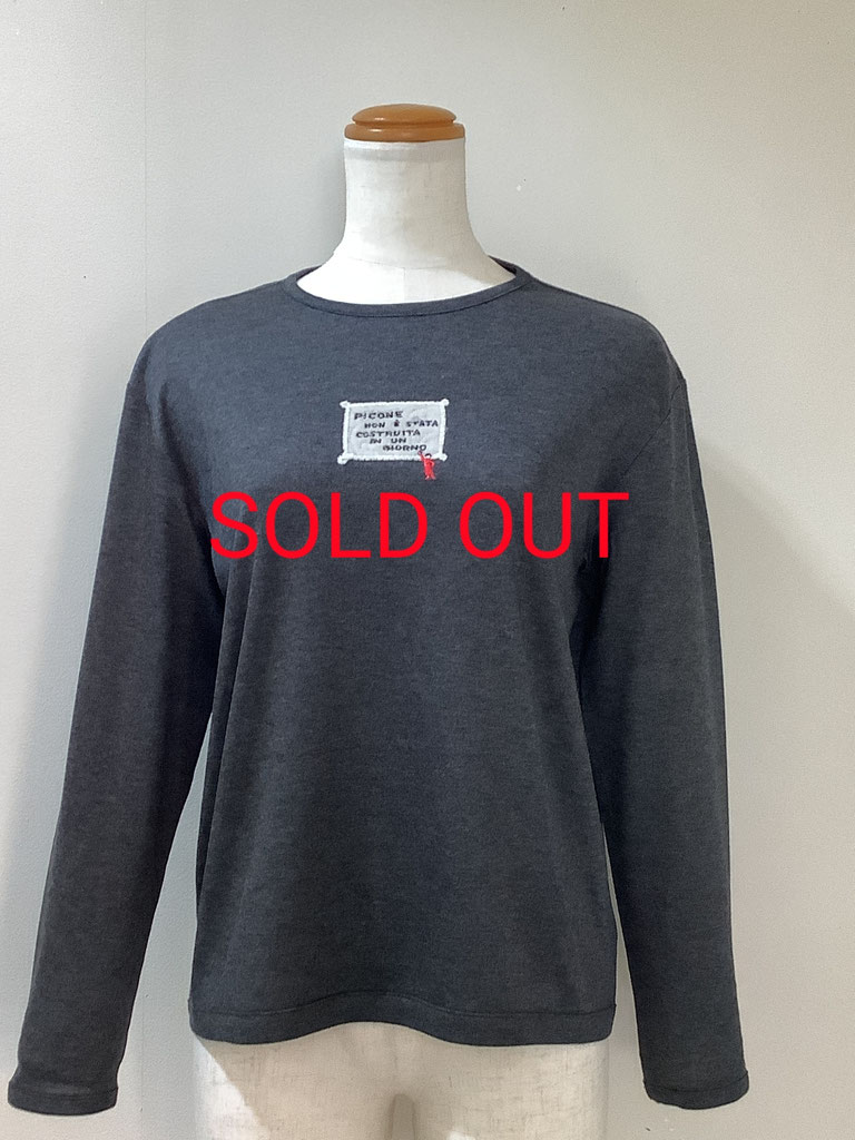 ピッコーネ（Picone) 4−MA13 フロントワッペンプルオーバーグレー38  ¥30,800（税込）SOLD OUT