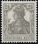 tête-bêche 2 1/2 Pfennig Germania