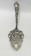 Kuchenschaufel Gebäckheber Putten Christoph Widmann 835er Silber L. 17,0 cm