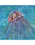 Qualle Kind Kuss Liebe Porträt Leinwand Kunstdruck Malerei Kunst Tierart