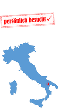 Italienkarte mit Stempel