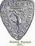 Siegel des Heinrich Pepersack,1361