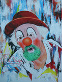 portrait peinture clown