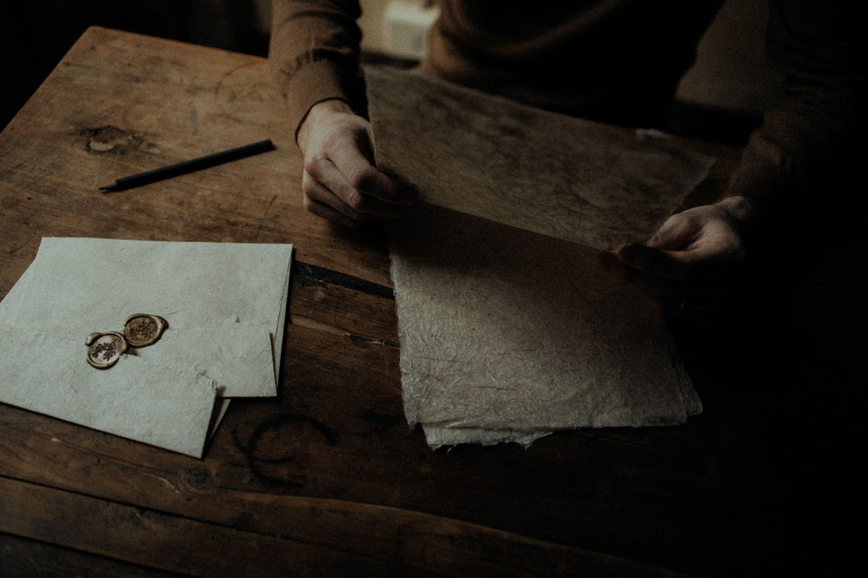 Handmade paper crafted in a little paper making studio in Switzerland