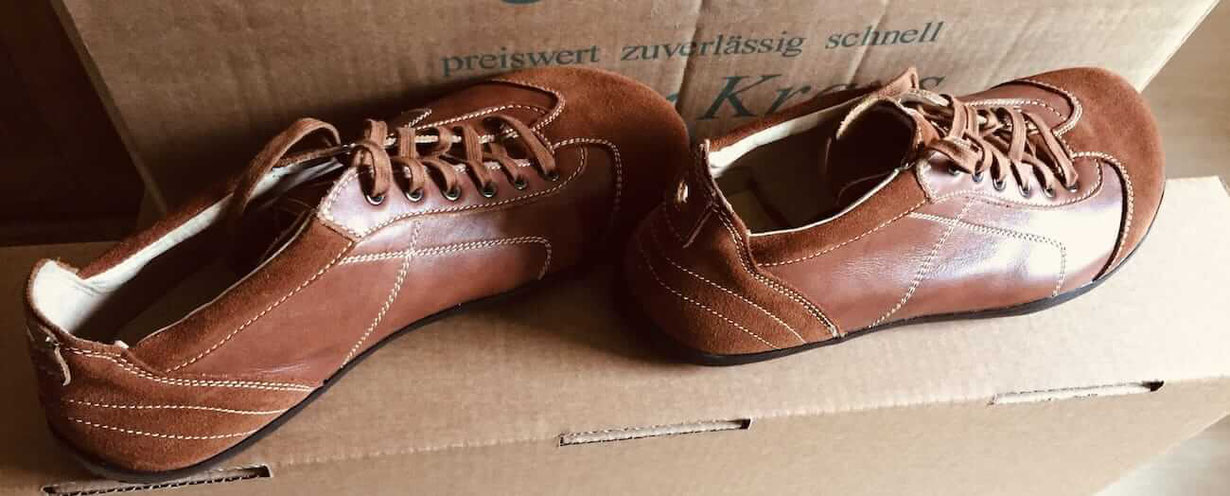 Barfußschuhe der Modellreihe Retro in der Lederfarbe Braun