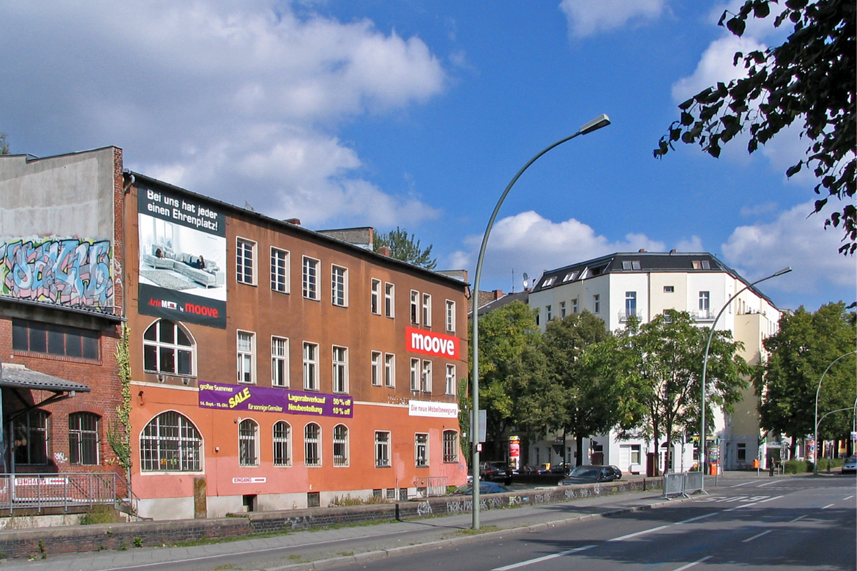 Zollpackhof der Anhalter Bahn, Berlin, Yorckstraße. Kopfbau Möckernstraße aus Richtung Yorckstraße.