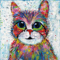 Meerschweinchen Porträt Leinwand Kunstdruck Malerei Kunst Tierart