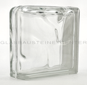 Seves Glassblock  Kurvenendstein Clear 1919/8 Double End Wave Glasbaustein Glasstein Glass Blocks Wolke Abschlussstein Glasbausteinwand Solaris