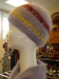 bonnet rond angora fantaisie en soie