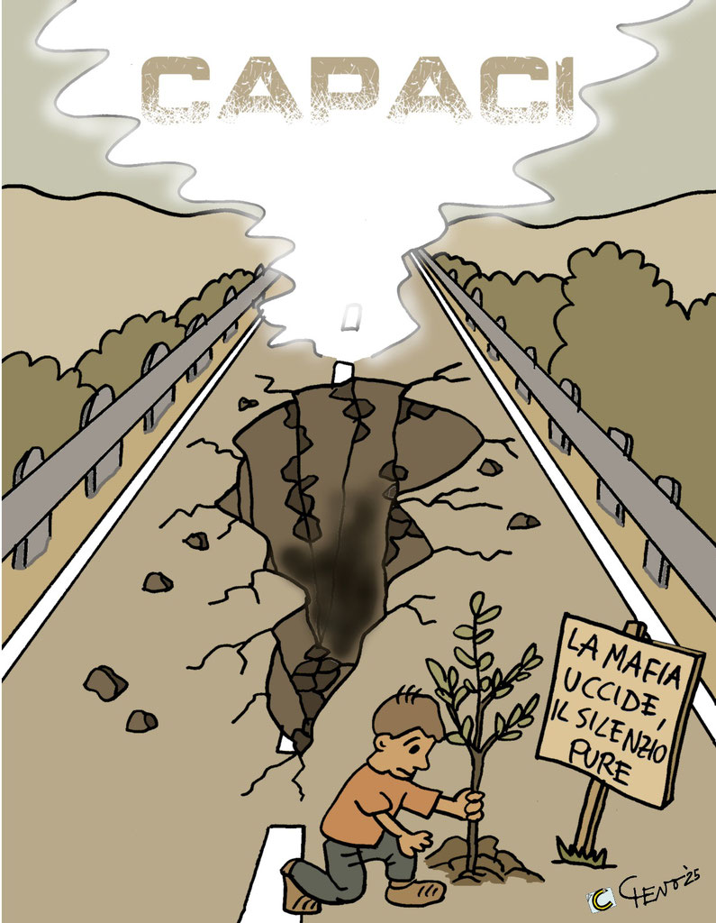 Il 23 maggio 1992, alle 17.58, una carica di 500 chili di tritolo fece esplodere l’autostrada A29 all’altezza di Capaci. Da quella ferita, in cui persero la vita Giovanni Falcone, Francesca Morvillo, Antonio Montinaro, Vito Schifani e Rocco Dicillo, nacque una stagione di risveglio civile, una sete di verità e giustizia che ancora oggi anima le piazze e le scuole italiane. "Capaci 23 maggio 1992" by ©️Chenzo